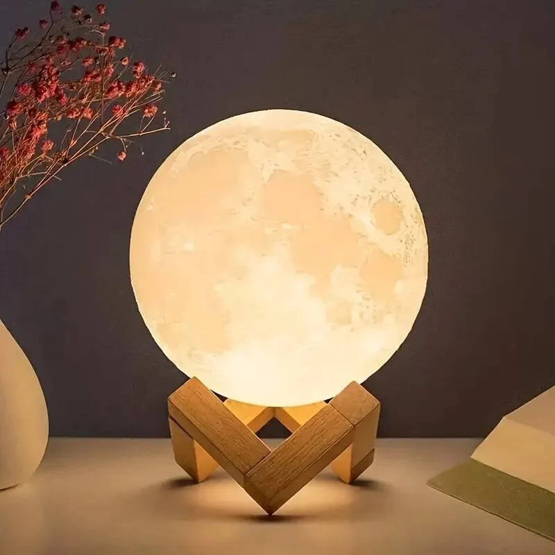 Lampe planète lune galaxie 8 cm à monter soi-même, veilleuse artistique, peinture graffiti, cadeau d'anniversaire, décoration de chambre à coucher, salon (avec support)