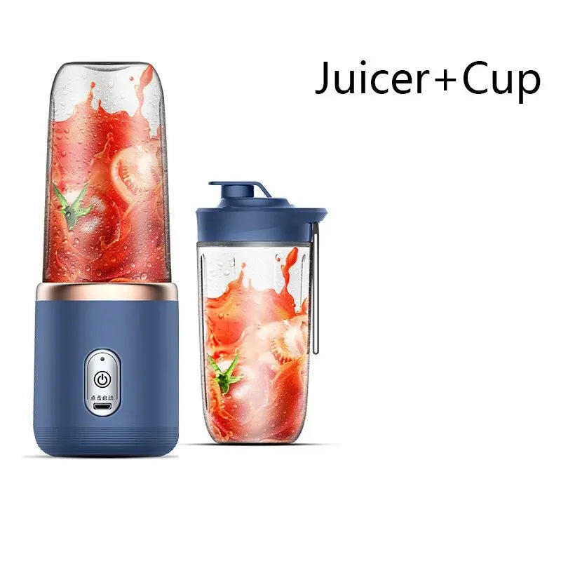 Presse-agrumes électrique portable de petite taille avec lame en acier inoxydable, presse-agrumes automatique pour fruits et smoothies, mixeur à glace pilée