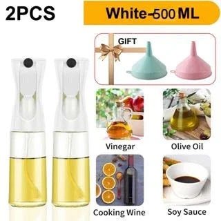 Vaporisateur d'huile 200/300/500 ml pour cuisine, ménage, comestible, huile d'olive, réservoir d'huile atomisée, vaporisateur pour friteuse à air