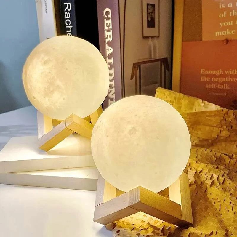 Lampe planète lune galaxie 8 cm à monter soi-même, veilleuse artistique, peinture graffiti, cadeau d'anniversaire, décoration de chambre à coucher, salon (avec support)