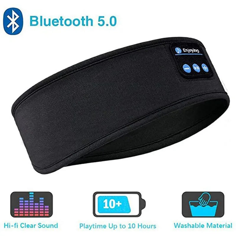 Écouteurs Bluetooth Fone, bandeau de sport, casque sans fil élastique, masque pour les yeux, casque Bluetooth sans fil, bandeau