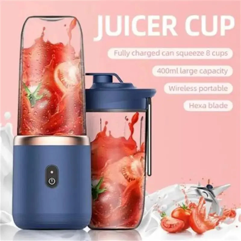 Presse-agrumes électrique portable de petite taille avec lame en acier inoxydable, presse-agrumes automatique pour fruits et smoothies, mixeur à glace pilée