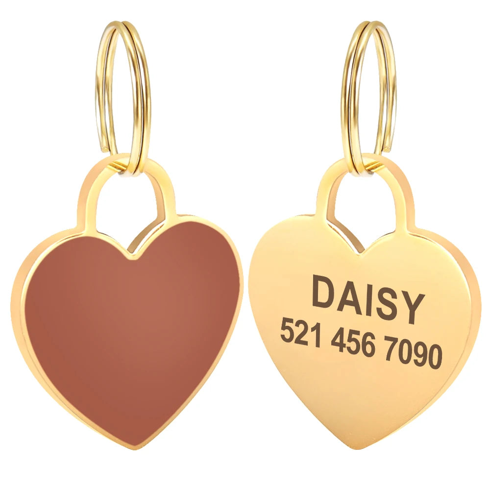 Médaille d'Identification Personnalisée avec Strass pour Chiens et Chats