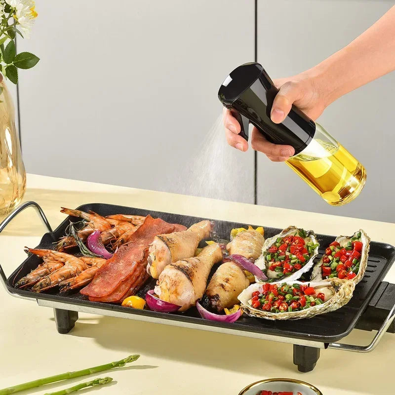 Vaporisateur d'huile 200/300/500 ml pour cuisine, ménage, comestible, huile d'olive, réservoir d'huile atomisée, vaporisateur pour friteuse à air