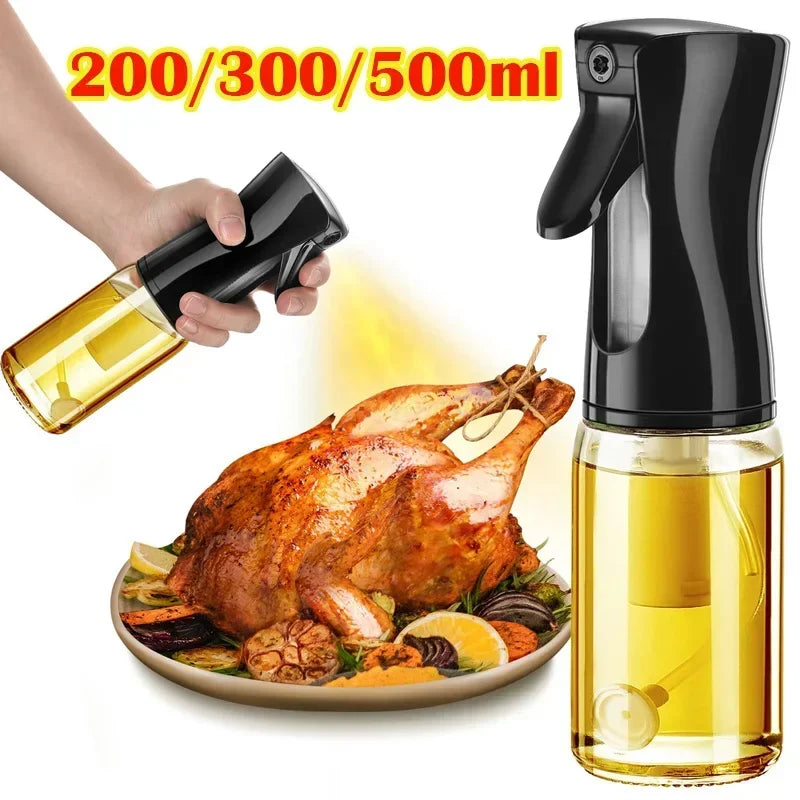 Vaporisateur d'huile 200/300/500 ml pour cuisine, ménage, comestible, huile d'olive, réservoir d'huile atomisée, vaporisateur pour friteuse à air