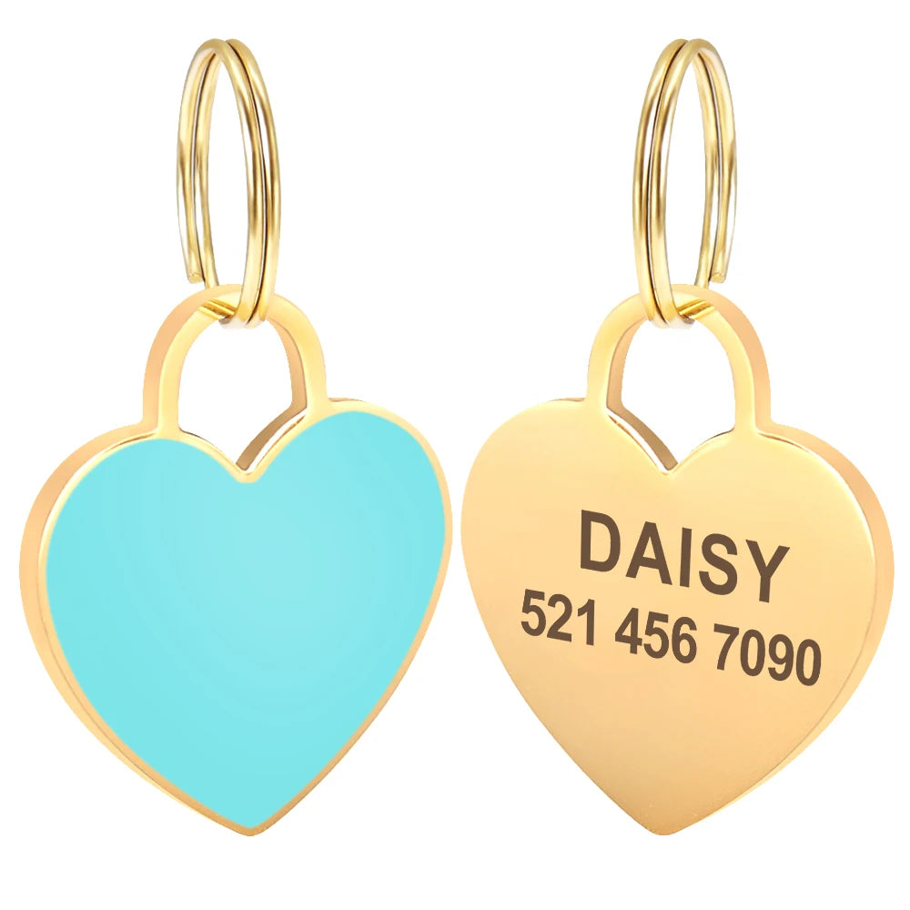 Médaille d'Identification Personnalisée avec Strass pour Chiens et Chats