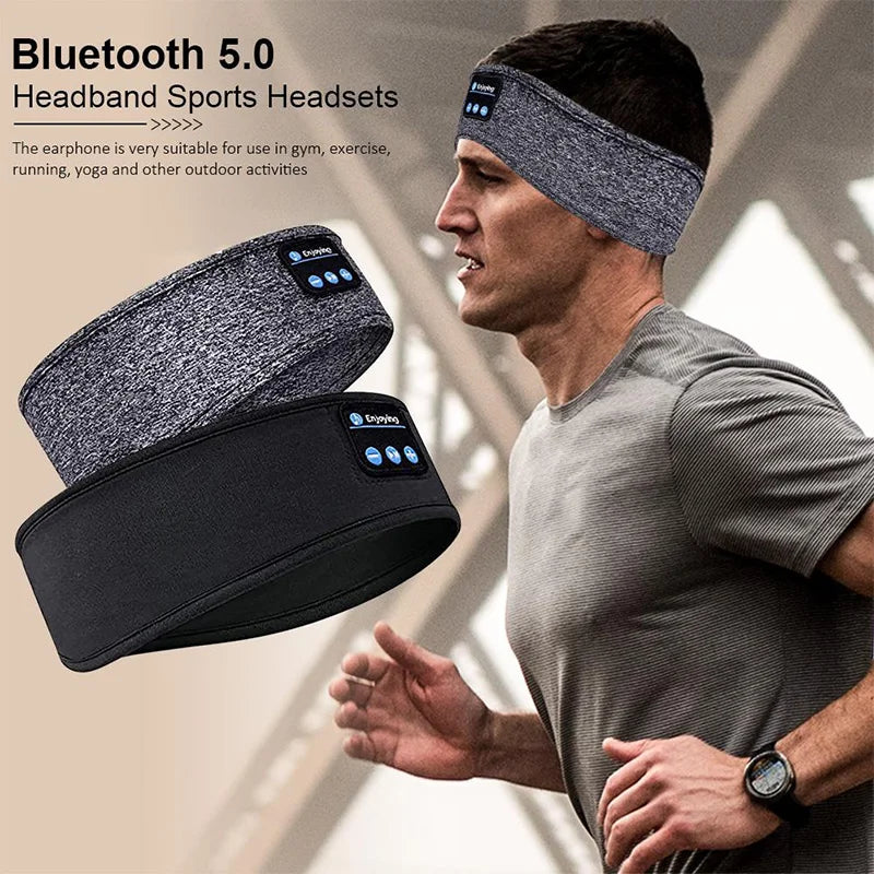 Écouteurs Bluetooth Fone, bandeau de sport, casque sans fil élastique, masque pour les yeux, casque Bluetooth sans fil, bandeau