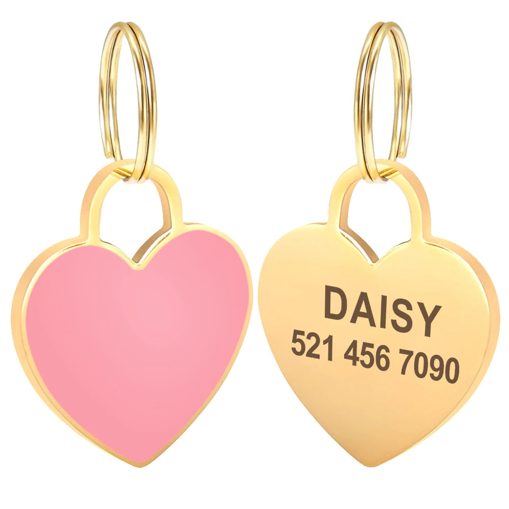 Médaille d'Identification Personnalisée avec Strass pour Chiens et Chats