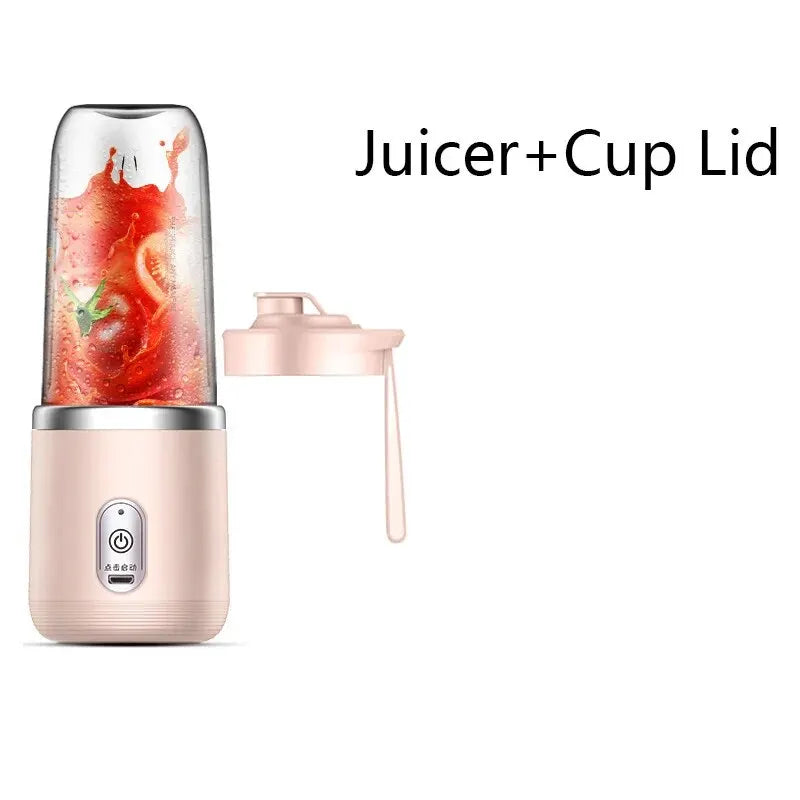 Presse-agrumes électrique portable de petite taille avec lame en acier inoxydable, presse-agrumes automatique pour fruits et smoothies, mixeur à glace pilée