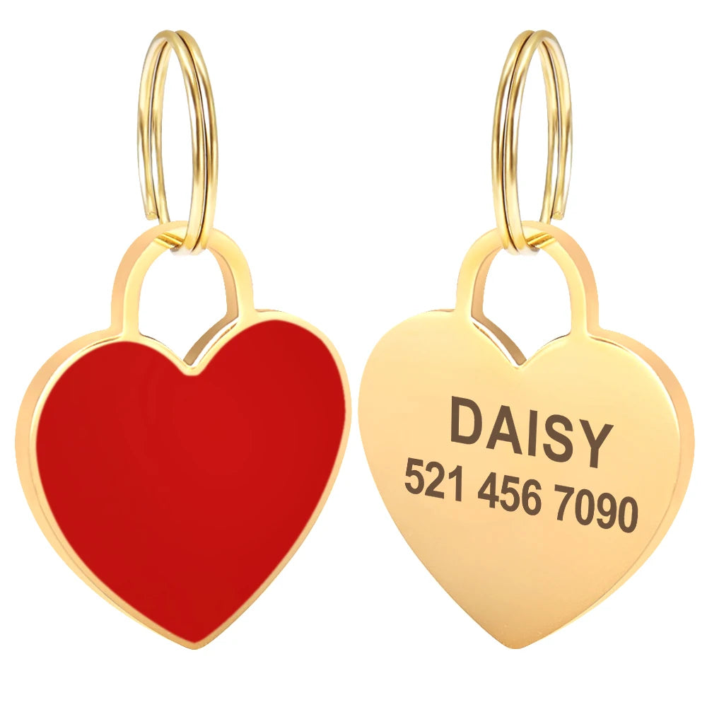Médaille d'Identification Personnalisée avec Strass pour Chiens et Chats