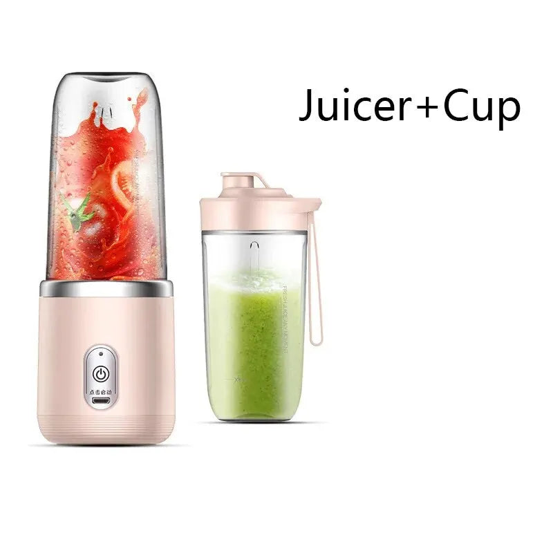 Presse-agrumes électrique portable de petite taille avec lame en acier inoxydable, presse-agrumes automatique pour fruits et smoothies, mixeur à glace pilée