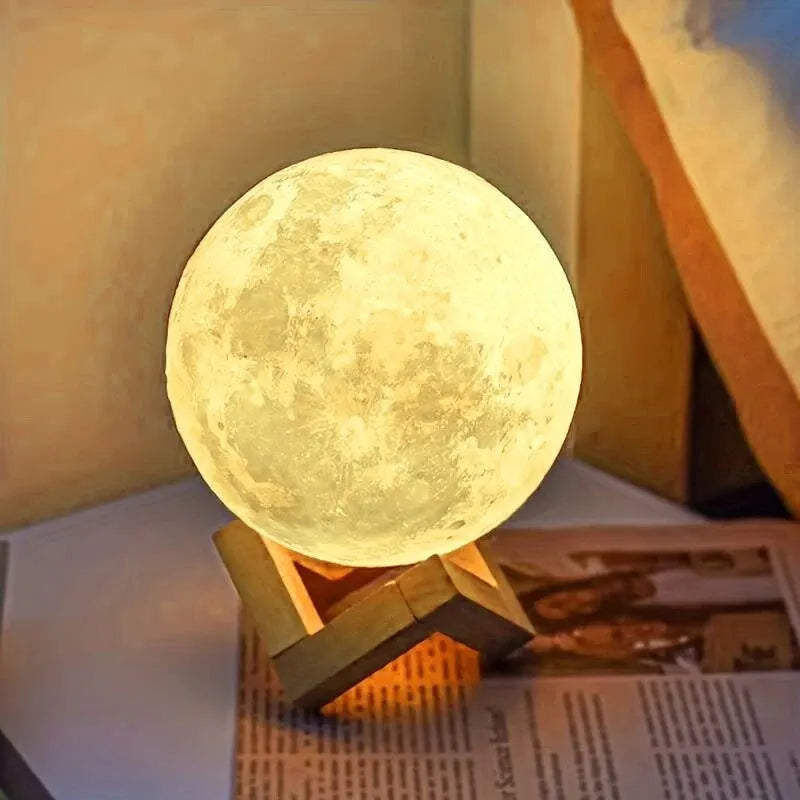 Lampe planète lune galaxie 8 cm à monter soi-même, veilleuse artistique, peinture graffiti, cadeau d'anniversaire, décoration de chambre à coucher, salon (avec support)