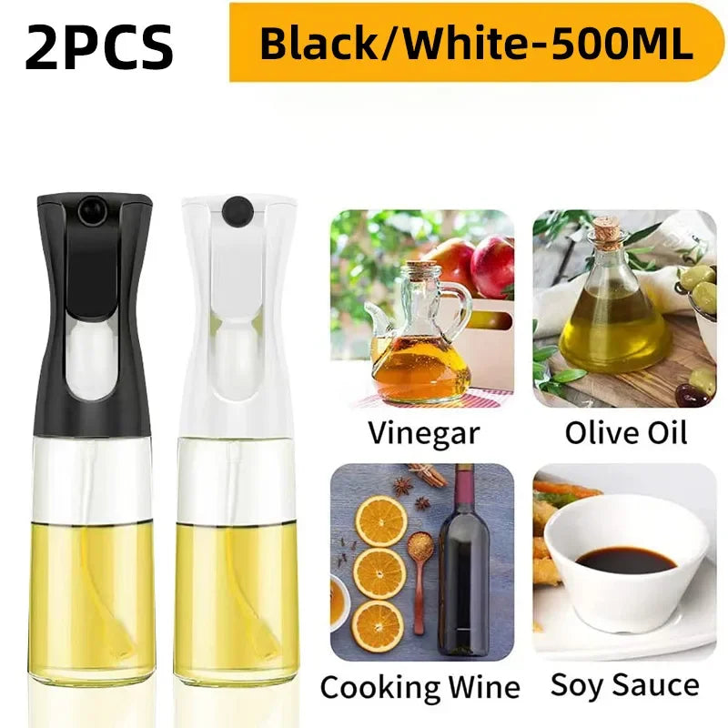 Vaporisateur d'huile 200/300/500 ml pour cuisine, ménage, comestible, huile d'olive, réservoir d'huile atomisée, vaporisateur pour friteuse à air