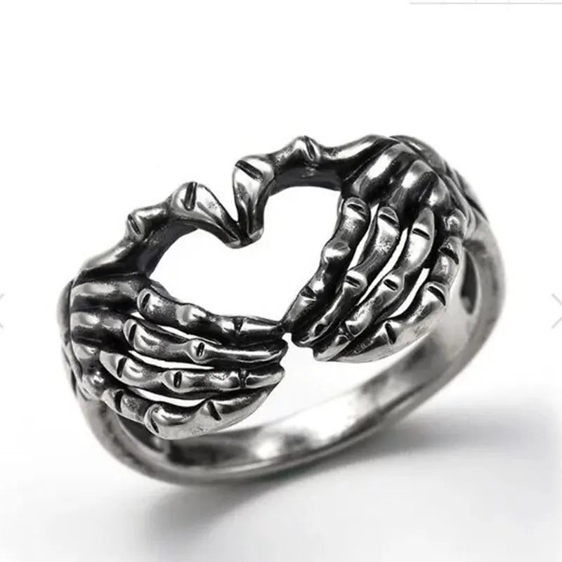Bagues d'ouverture vintage en forme de dragon foncé