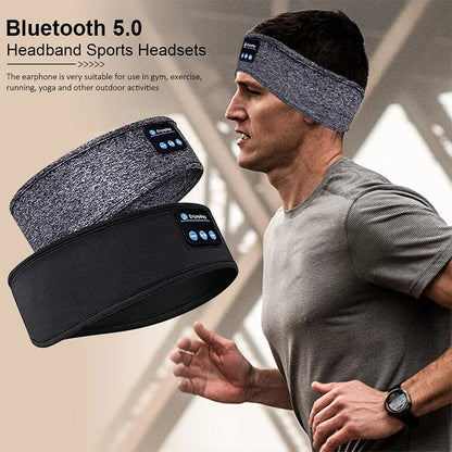 Écouteurs Bluetooth Fone, bandeau de sport, casque sans fil élastique, masque pour les yeux, casque Bluetooth sans fil, bandeau