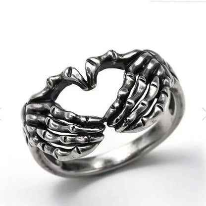 Bagues d'ouverture vintage en forme de dragon foncé